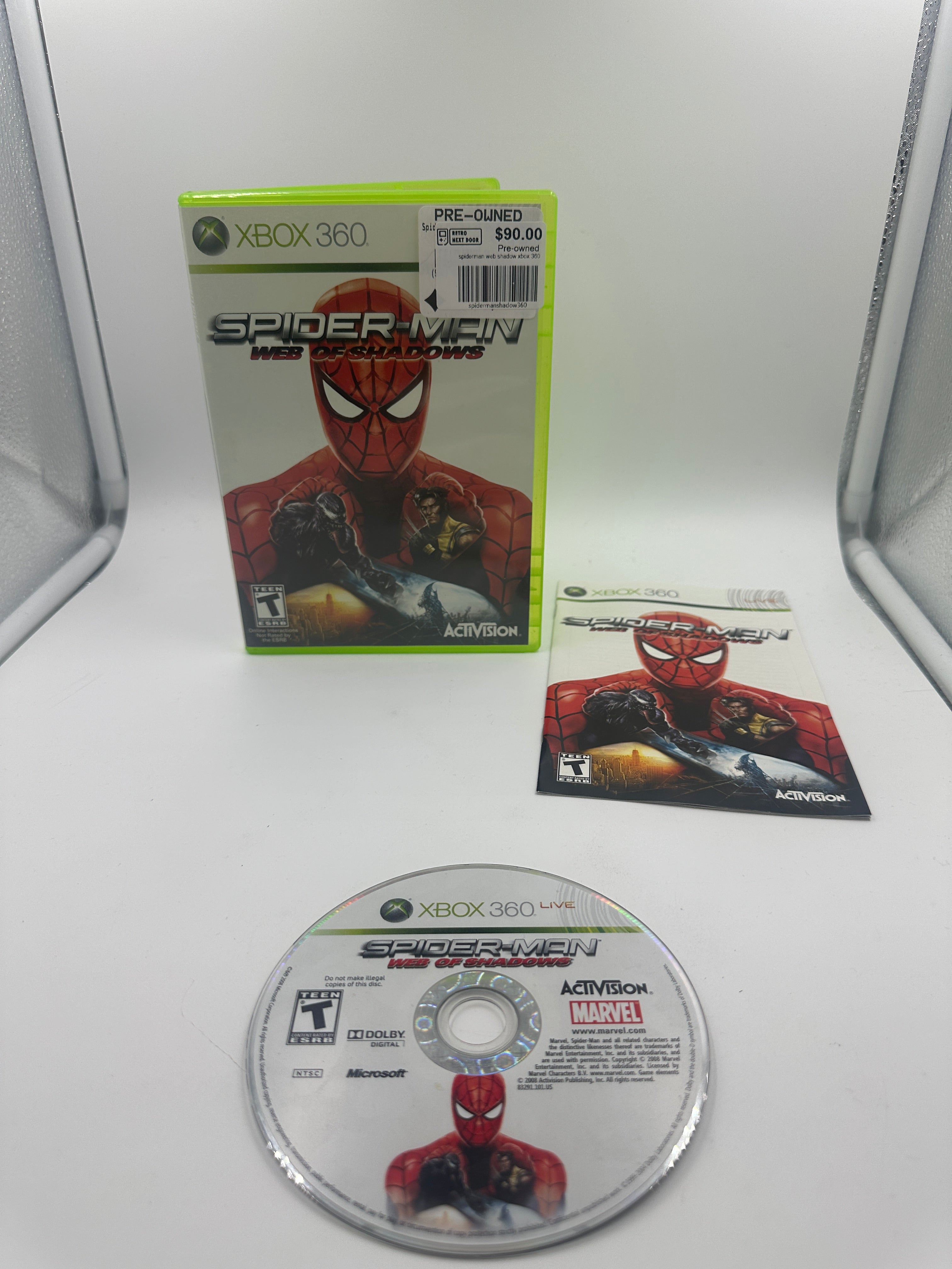 Spider-Man Web of hotsell Shadows for Xbox 360